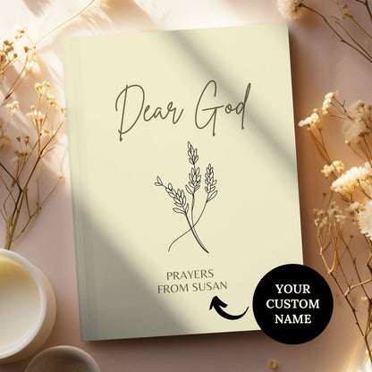 Dear God Prayer Journal – Personalized Hardcover Spiritual Notebook
