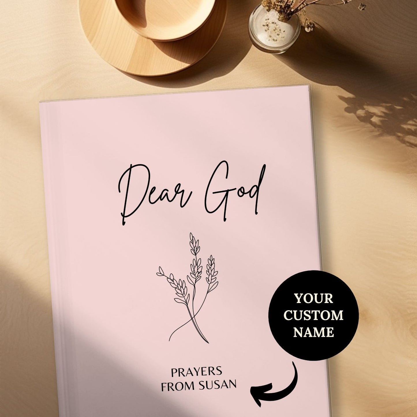 Dear God Prayer Journal – Personalized Hardcover Spiritual Notebook