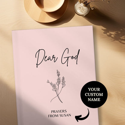 Dear God Prayer Journal – Personalized Hardcover Spiritual Notebook