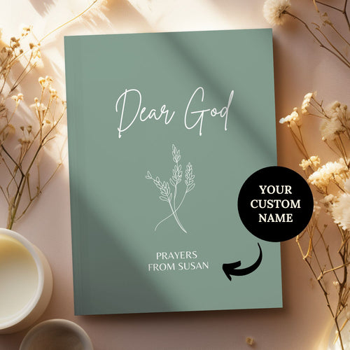 Dear God Prayer Journal – Personalized Hardcover Spiritual Notebook